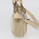 Salvatore Ferragamo Hand Bag Suede 2way Beige Silver Auth BA11445-5