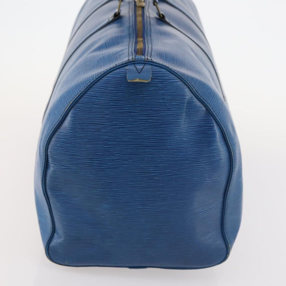 LOUIS VUITTON Epi Keepall 55 Boston Bag Toledo Blue M42955 LV Auth BA11448