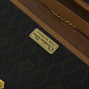 Christian Dior Honeycomb Canvas Chain Shoulder Bag PVC Black Gold Auth BA1145-18