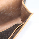 Christian Dior Honeycomb Canvas Chain Shoulder Bag PVC Black Gold Auth BA1145-19