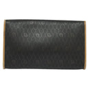 Christian Dior Honeycomb Canvas Chain Shoulder Bag PVC Black Gold Auth BA1145-2
