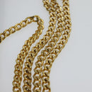 Christian Dior Honeycomb Canvas Chain Shoulder Bag PVC Black Gold Auth BA1145-8