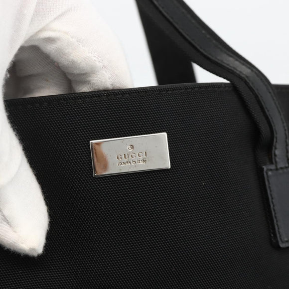GUCCI Hand Bag Canvas Black Silver 002 1080 Auth BA11451