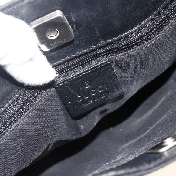 GUCCI Hand Bag Canvas Black Silver 002 1080 Auth BA11451