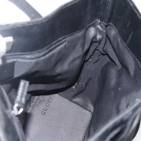 GUCCI Hand Bag Canvas Black Silver 002 1080 Auth BA11451