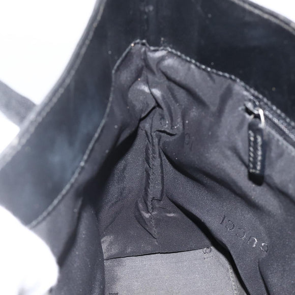 GUCCI Hand Bag Canvas Black Silver 002 1080 Auth BA11451