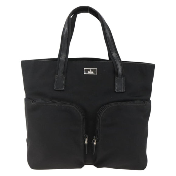 GUCCI Hand Bag Canvas Black Silver 002 1080 Auth BA11451