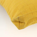 HERMES Amedaba GM Tote Bag Canvas Leather Yellow gold Auth BA11452-11