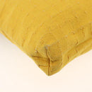 HERMES Amedaba GM Tote Bag Canvas Leather Yellow gold Auth BA11452-13
