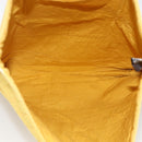 HERMES Amedaba GM Tote Bag Canvas Leather Yellow gold Auth BA11452-14