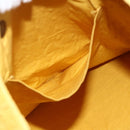 HERMES Amedaba GM Tote Bag Canvas Leather Yellow gold Auth BA11452-17