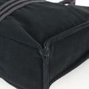 HERMES Fourre ToutMM Hand Bag Canvas Black Auth BA11454-10