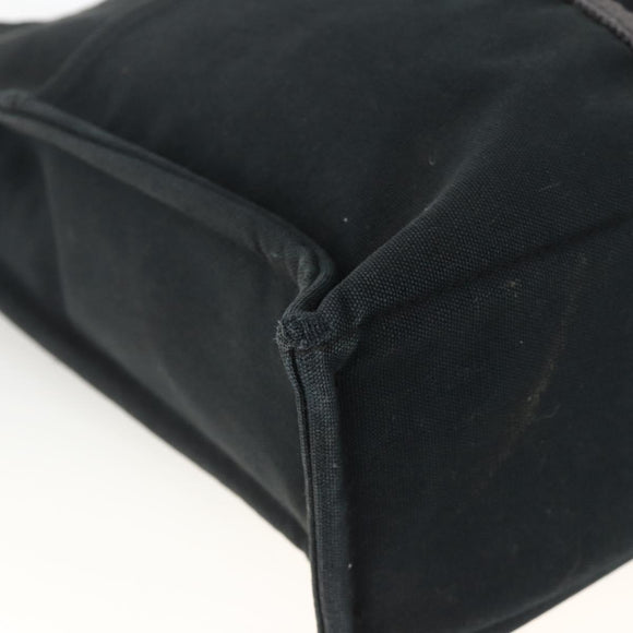 HERMES Fourre ToutMM Hand Bag Canvas Black Auth BA11454