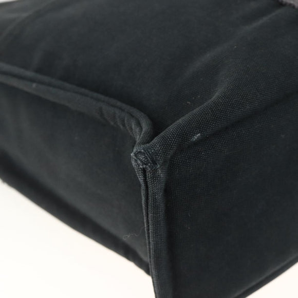 HERMES Fourre ToutMM Hand Bag Canvas Black Auth BA11454