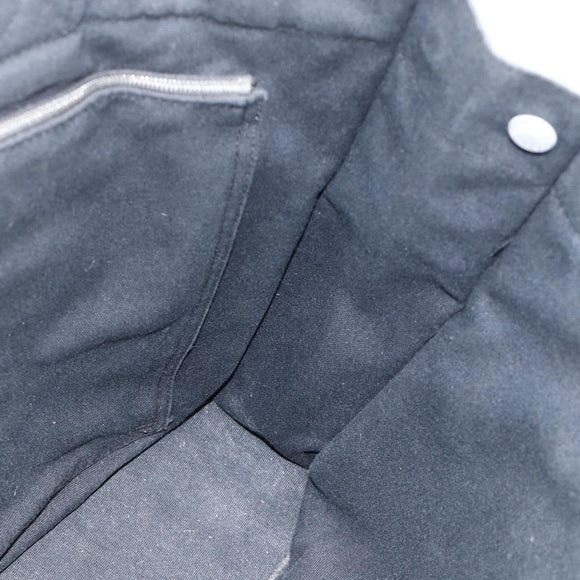 HERMES Fourre ToutMM Hand Bag Canvas Black Auth BA11454