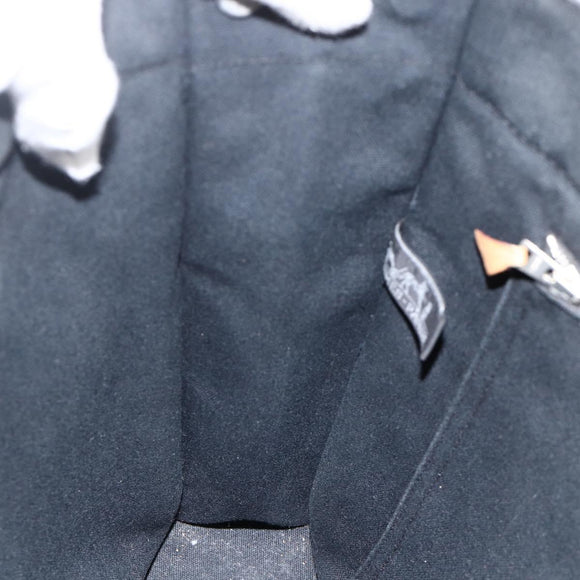 HERMES Fourre ToutMM Hand Bag Canvas Black Auth BA11454