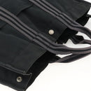 HERMES Fourre ToutMM Hand Bag Canvas Black Auth BA11454-6