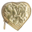 LOUIS VUITTON Miroir Porte Monnaie Coeur Purse Gold Dore M93567 LV Auth BA11456-1