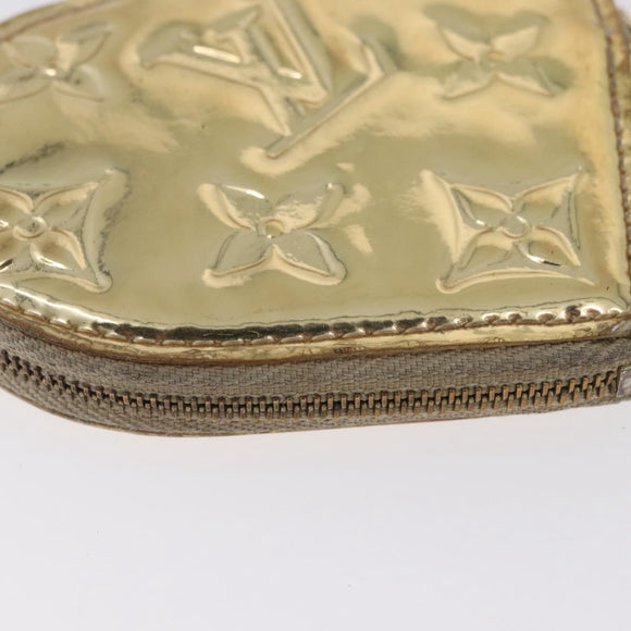 LOUIS VUITTON Miroir Porte Monnaie Coeur Purse Gold Dore M93567 LV Auth BA11456