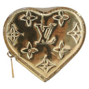 LOUIS VUITTON Miroir Porte Monnaie Coeur Purse Gold Dore M93567 LV Auth BA11456-13