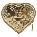 LOUIS VUITTON Miroir Porte Monnaie Coeur Purse Gold Dore M93567 LV Auth BA11456-2