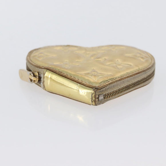LOUIS VUITTON Miroir Porte Monnaie Coeur Purse Gold Dore M93567 LV Auth BA11456