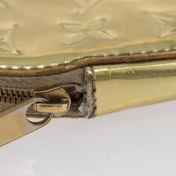 LOUIS VUITTON Miroir Porte Monnaie Coeur Purse Gold Dore M93567 LV Auth BA11456