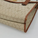 Christian Dior Honeycomb Canvas Shoulder Bag Beige Gold Auth BA1146-9