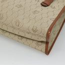 Christian Dior Honeycomb Canvas Shoulder Bag Beige Gold Auth BA1146-15