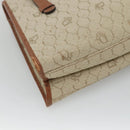 Christian Dior Honeycomb Canvas Shoulder Bag Beige Gold Auth BA1146-16