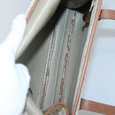 Christian Dior Honeycomb Canvas Shoulder Bag Beige Gold Auth BA1146-11