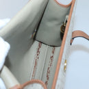 Christian Dior Honeycomb Canvas Shoulder Bag Beige Gold Auth BA1146-17