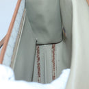 Christian Dior Honeycomb Canvas Shoulder Bag Beige Gold Auth BA1146-18