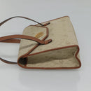 Christian Dior Honeycomb Canvas Shoulder Bag Beige Gold Auth BA1146-3