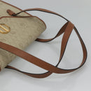 Christian Dior Honeycomb Canvas Shoulder Bag Beige Gold Auth BA1146-7