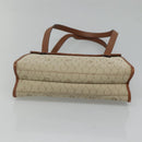 Christian Dior Honeycomb Canvas Shoulder Bag Beige Gold Auth BA1146-5