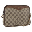 GUCCI GG Supreme Shoulder Bag PVC Beige Gold 97 02 068 Auth BA11460-1