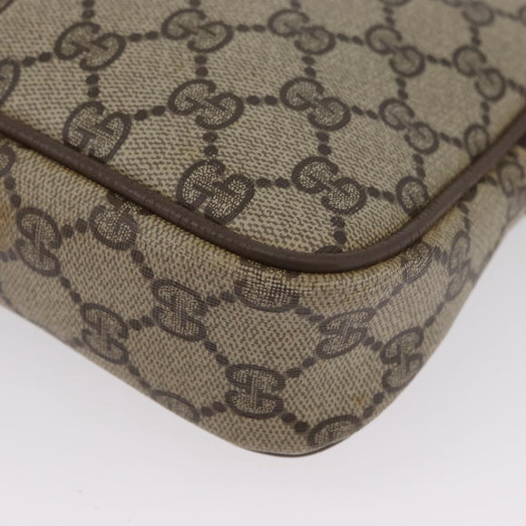 GUCCI GG Supreme Shoulder Bag PVC Beige Gold 97 02 068 Auth BA11460