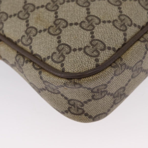 GUCCI GG Supreme Shoulder Bag PVC Beige Gold 97 02 068 Auth BA11460