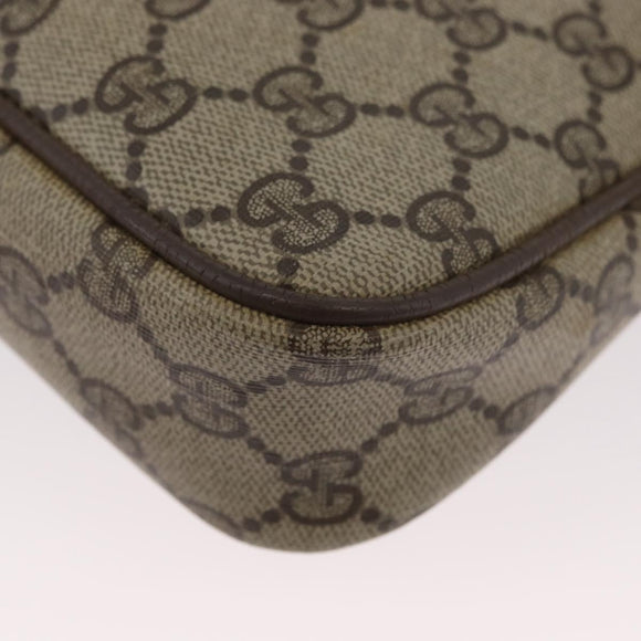 GUCCI GG Supreme Shoulder Bag PVC Beige Gold 97 02 068 Auth BA11460