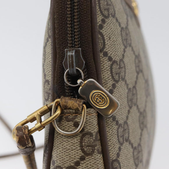 GUCCI GG Supreme Shoulder Bag PVC Beige Gold 97 02 068 Auth BA11460