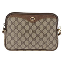 GUCCI GG Supreme Shoulder Bag PVC Beige Gold 97 02 068 Auth BA11460-2