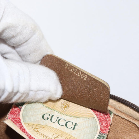 GUCCI GG Supreme Shoulder Bag PVC Beige Gold 97 02 068 Auth BA11460