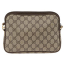 GUCCI GG Supreme Shoulder Bag PVC Beige Gold 97 02 068 Auth BA11460-3