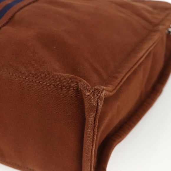 HERMES Fourre ToutMM Hand Bag Canvas Brown Auth BA11462