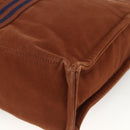 HERMES Fourre ToutMM Hand Bag Canvas Brown Auth BA11462-15