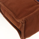 HERMES Fourre ToutMM Hand Bag Canvas Brown Auth BA11462-16