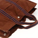 HERMES Fourre ToutMM Hand Bag Canvas Brown Auth BA11462-6