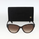 CHANEL Sunglasses plastic Brown CC Auth BA11463-12