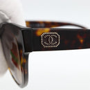 CHANEL Sunglasses plastic Brown CC Auth BA11463-6